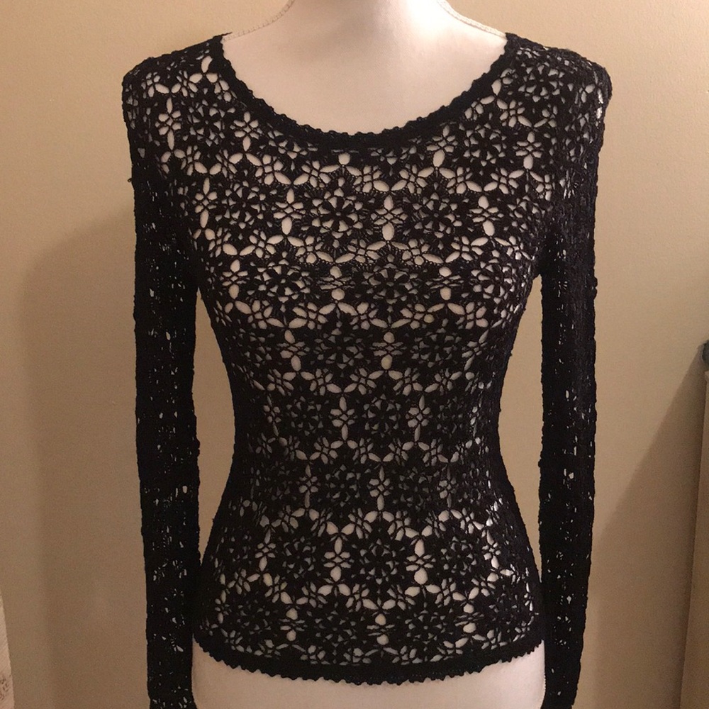 RL lace see-thru top!
